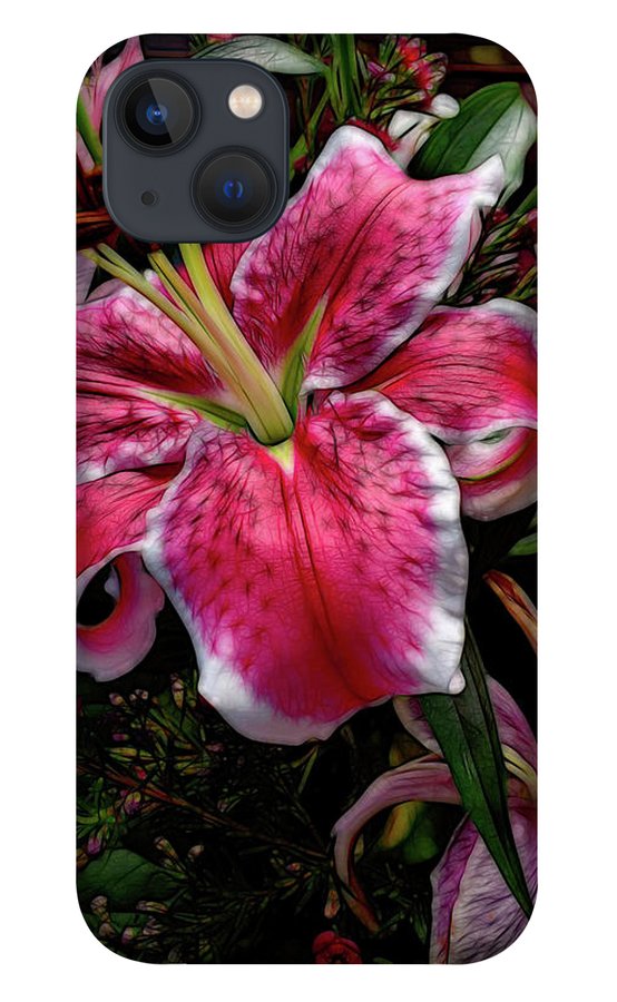 Big Petaled Pink and White Lily - Phone Case