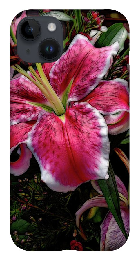 Big Petaled Pink and White Lily - Phone Case