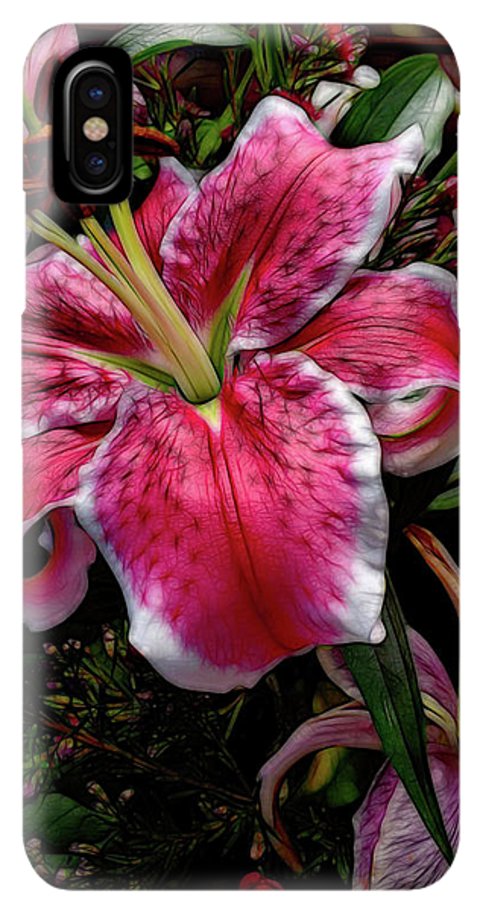 Big Petaled Pink and White Lily - Phone Case