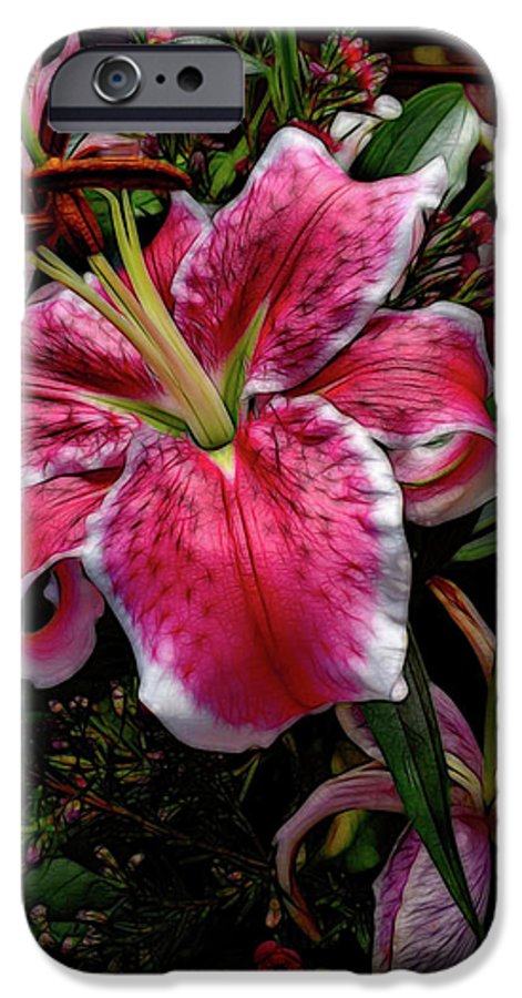 Big Petaled Pink and White Lily - Phone Case