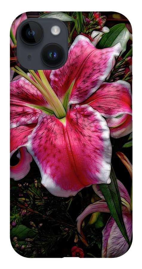 Big Petaled Pink and White Lily - Phone Case