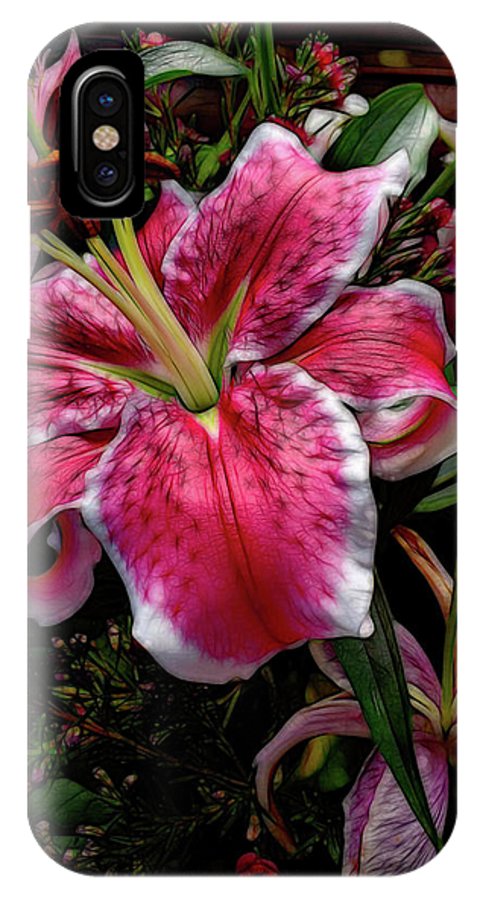 Big Petaled Pink and White Lily - Phone Case