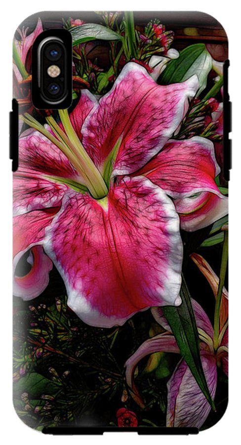 Big Petaled Pink and White Lily - Phone Case