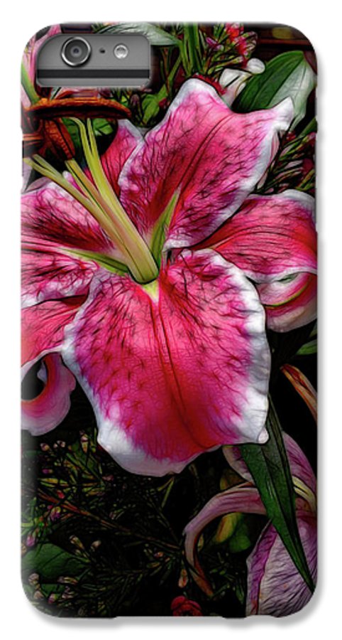 Big Petaled Pink and White Lily - Phone Case