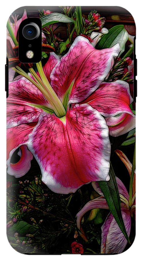 Big Petaled Pink and White Lily - Phone Case