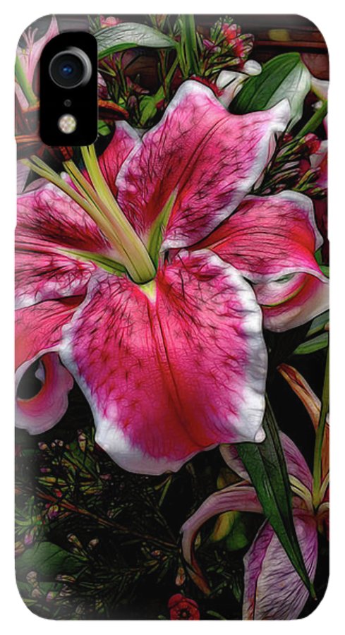 Big Petaled Pink and White Lily - Phone Case