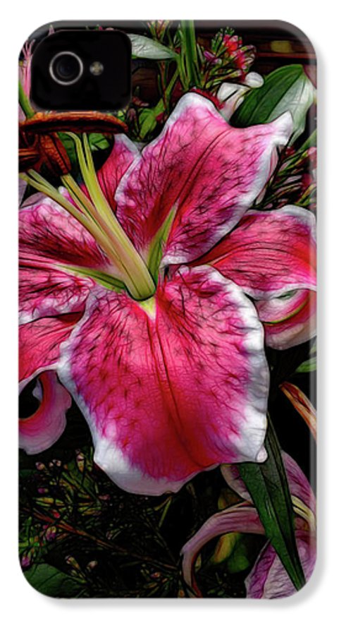 Big Petaled Pink and White Lily - Phone Case