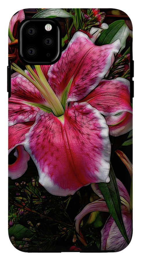 Big Petaled Pink and White Lily - Phone Case