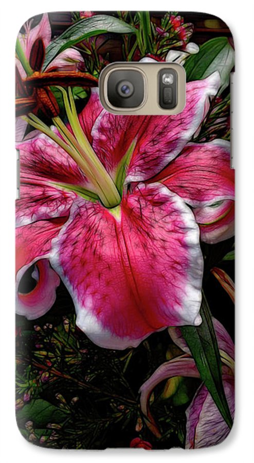 Big Petaled Pink and White Lily - Phone Case