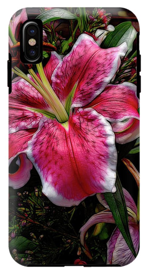 Big Petaled Pink and White Lily - Phone Case