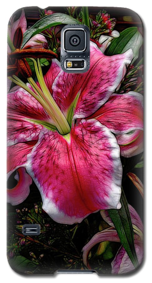 Big Petaled Pink and White Lily - Phone Case