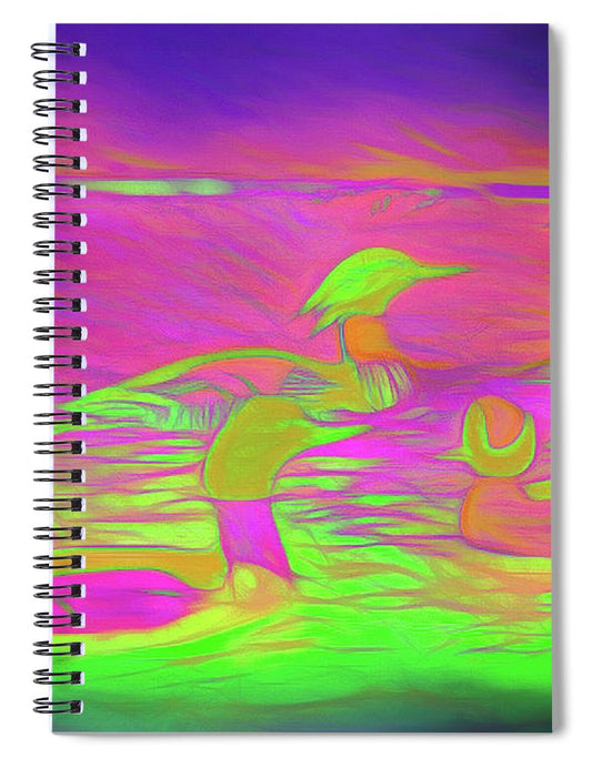 Birds Ducks - Spiral Notebook