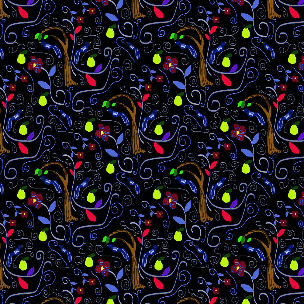 Birds and Scrolls Pattern Digital Image Download