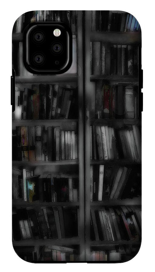 Black and White Bookshelves - Phone Case