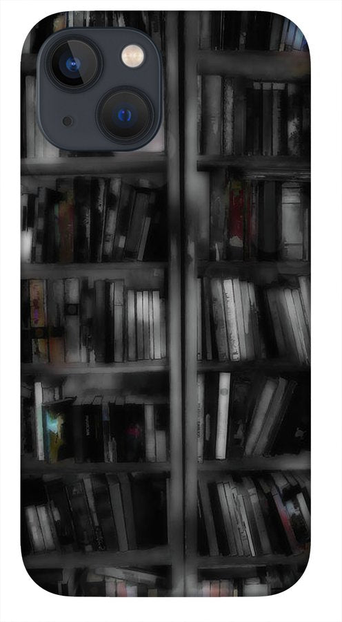 Black and White Bookshelves - Phone Case