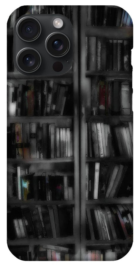 Black and White Bookshelves - Phone Case