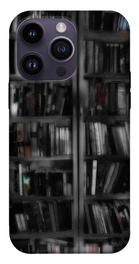 Black and White Bookshelves - Phone Case