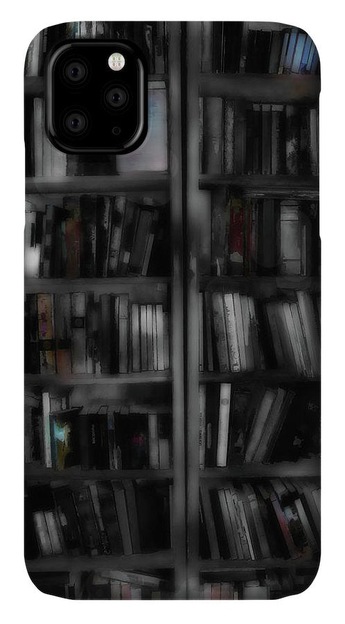 Black and White Bookshelves - Phone Case