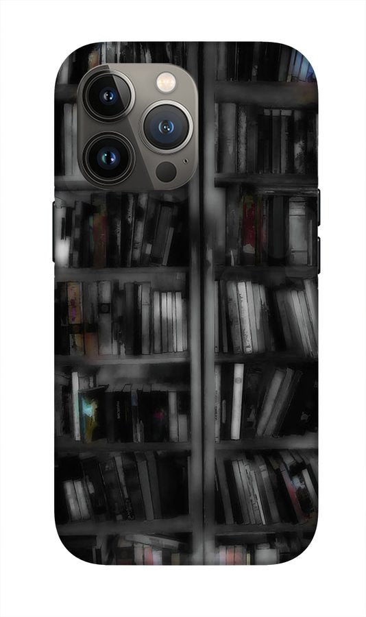 Black and White Bookshelves - Phone Case