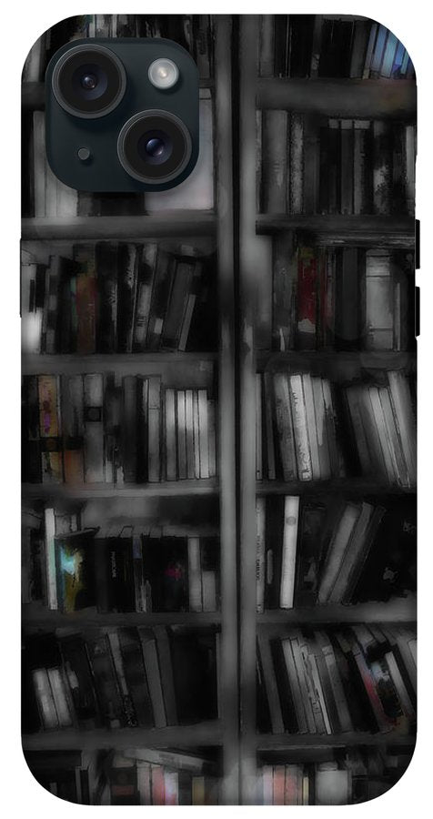 Black and White Bookshelves - Phone Case