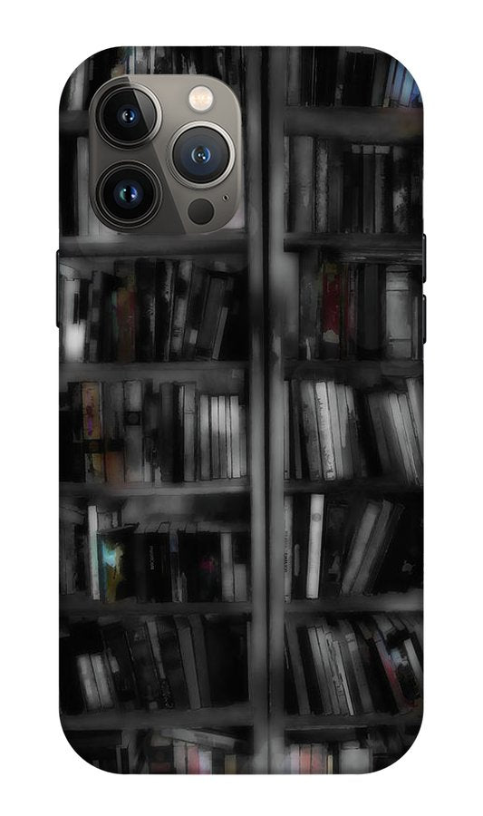 Black and White Bookshelves - Phone Case