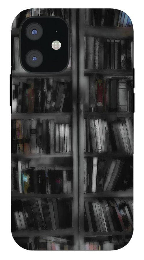 Black and White Bookshelves - Phone Case