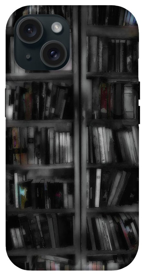 Black and White Bookshelves - Phone Case