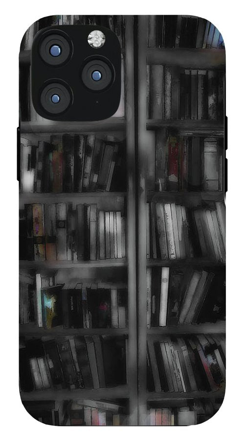 Black and White Bookshelves - Phone Case