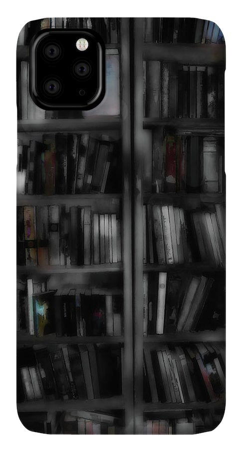 Black and White Bookshelves - Phone Case