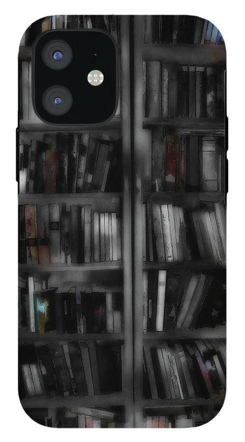 Black and White Bookshelves - Phone Case