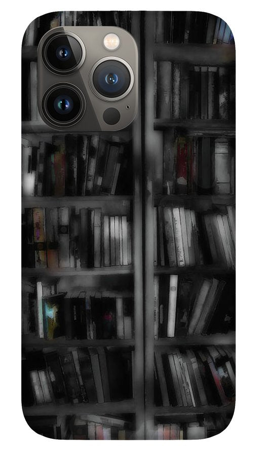 Black and White Bookshelves - Phone Case