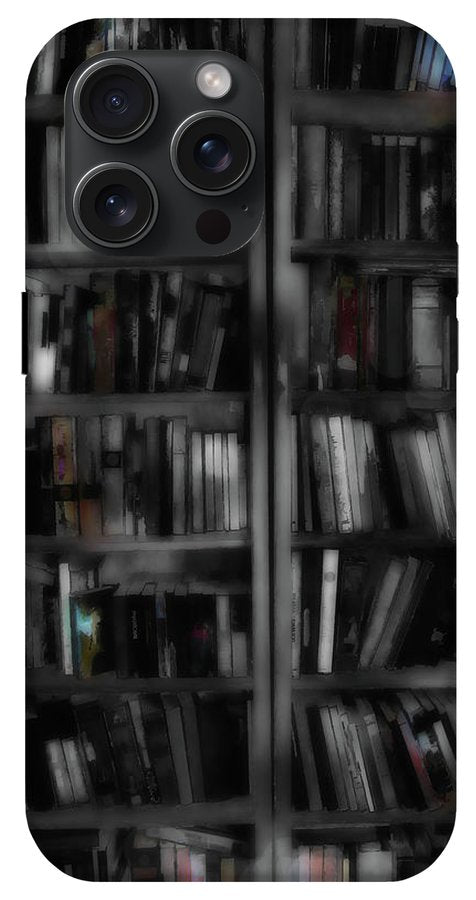 Black and White Bookshelves - Phone Case