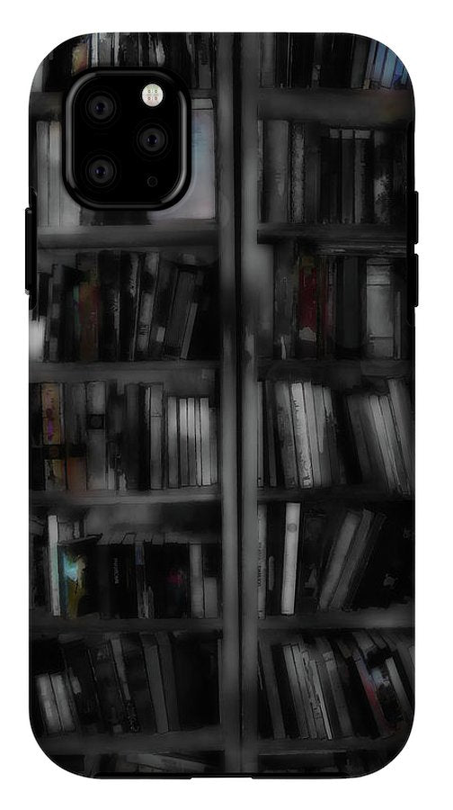 Black and White Bookshelves - Phone Case