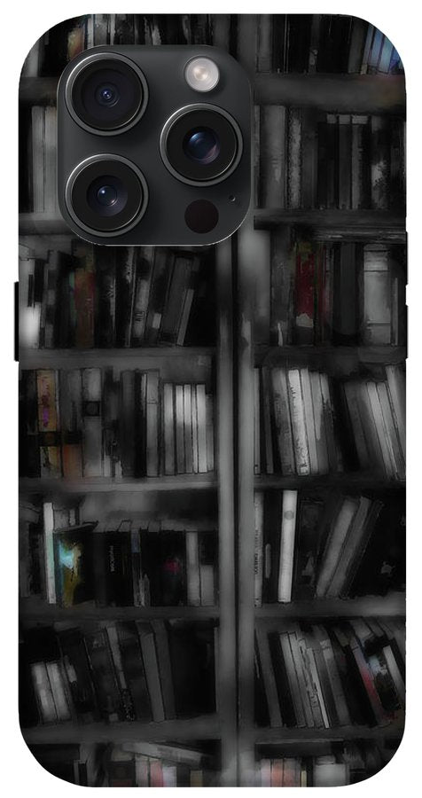 Black and White Bookshelves - Phone Case