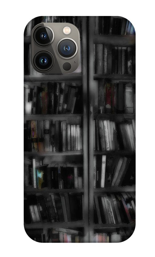 Black and White Bookshelves - Phone Case