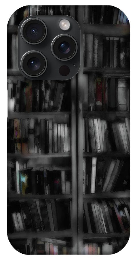 Black and White Bookshelves - Phone Case