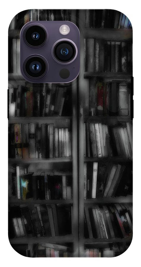 Black and White Bookshelves - Phone Case