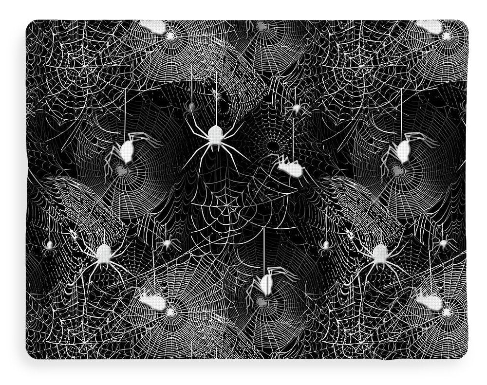 Black and White Spiders - Blanket