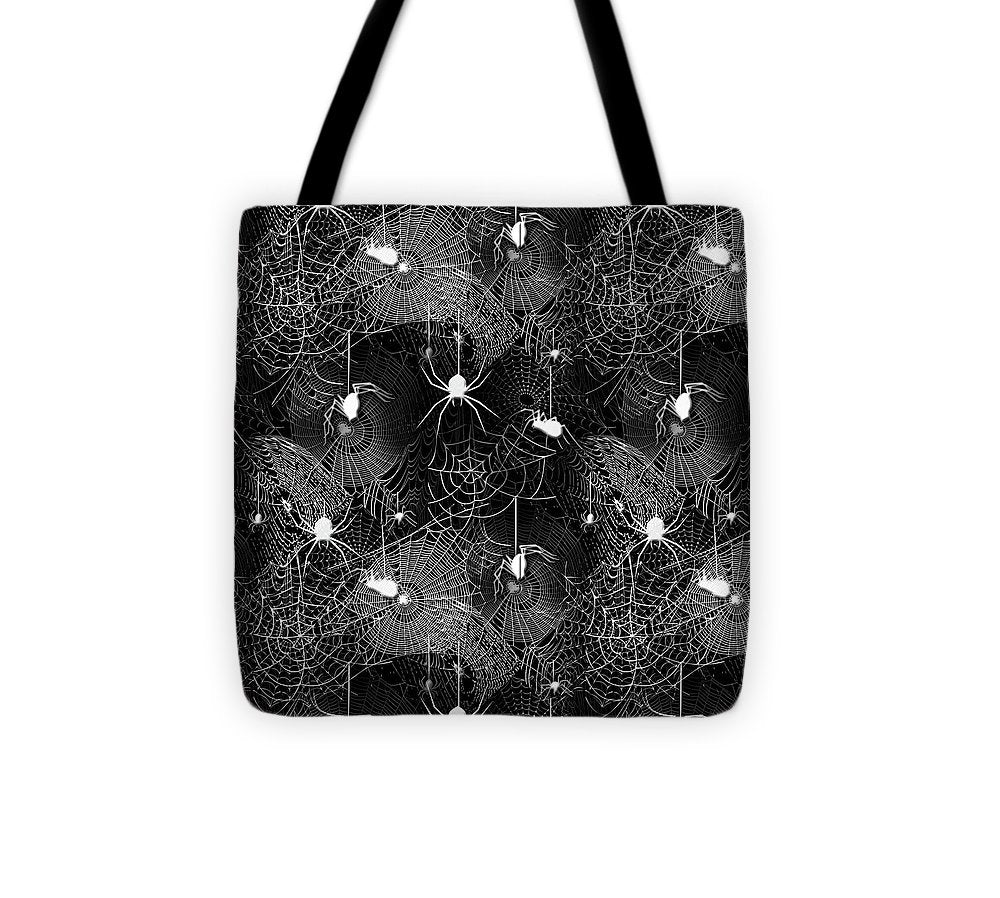 Black and White Spiders - Tote Bag