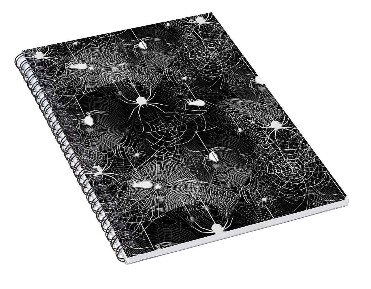 Black and White Spiders - Spiral Notebook