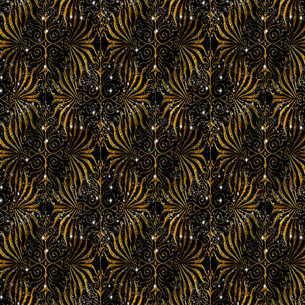 Black and Gold Victorian Sparkle Digital Image Download