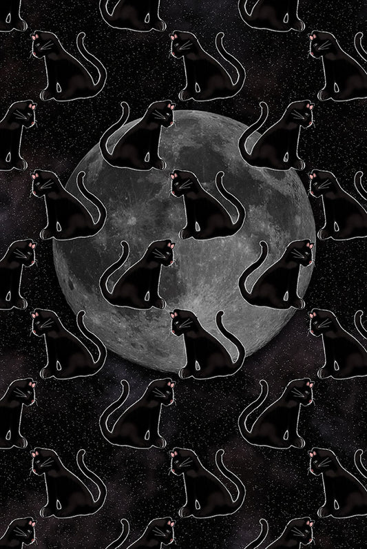 Black Cats Full Moon digital Image Download