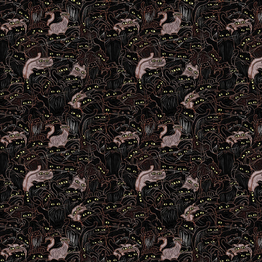 Black Cats Pattern digital Image Download