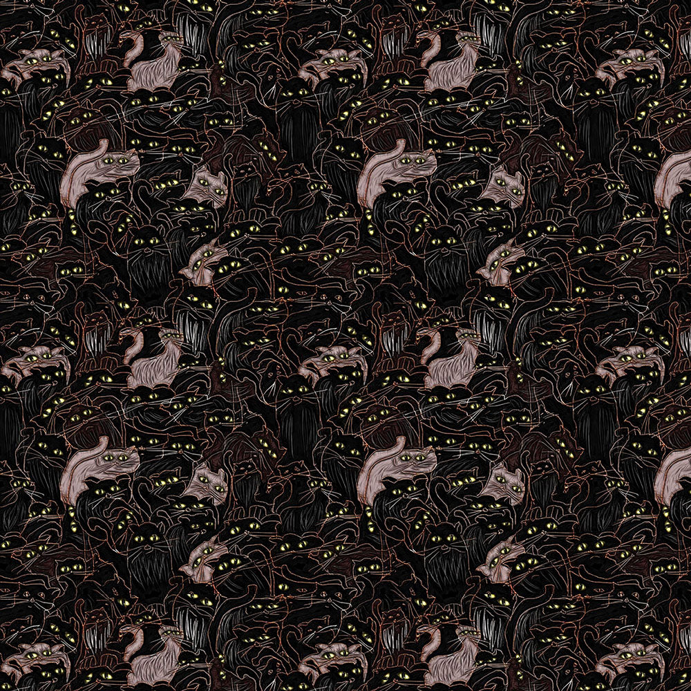 Black Cats Pattern digital Image Download