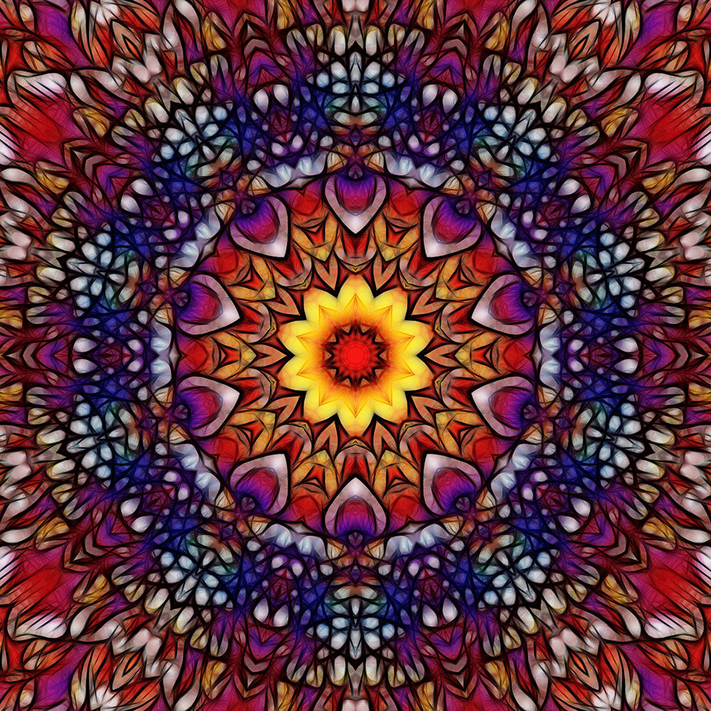 Blue Red Purple kaleidoscope Digital Image Download