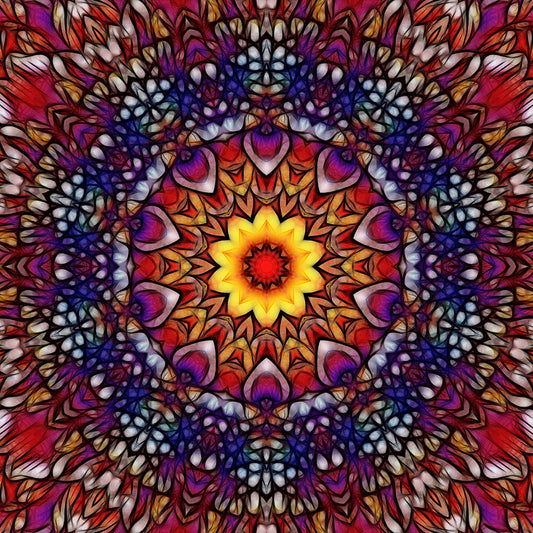 Blue Red Purple kaleidoscope Digital Image Download