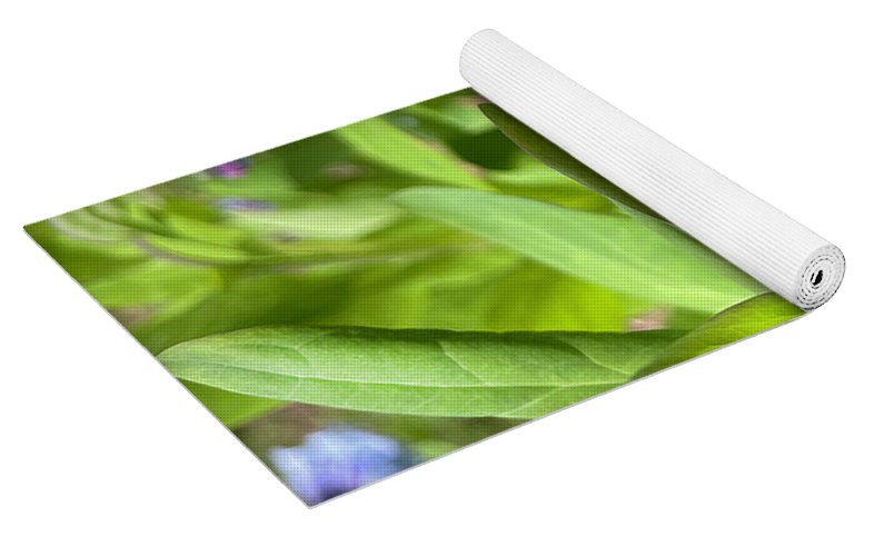 Blue and Purple April Wildflowers - Yoga Mat