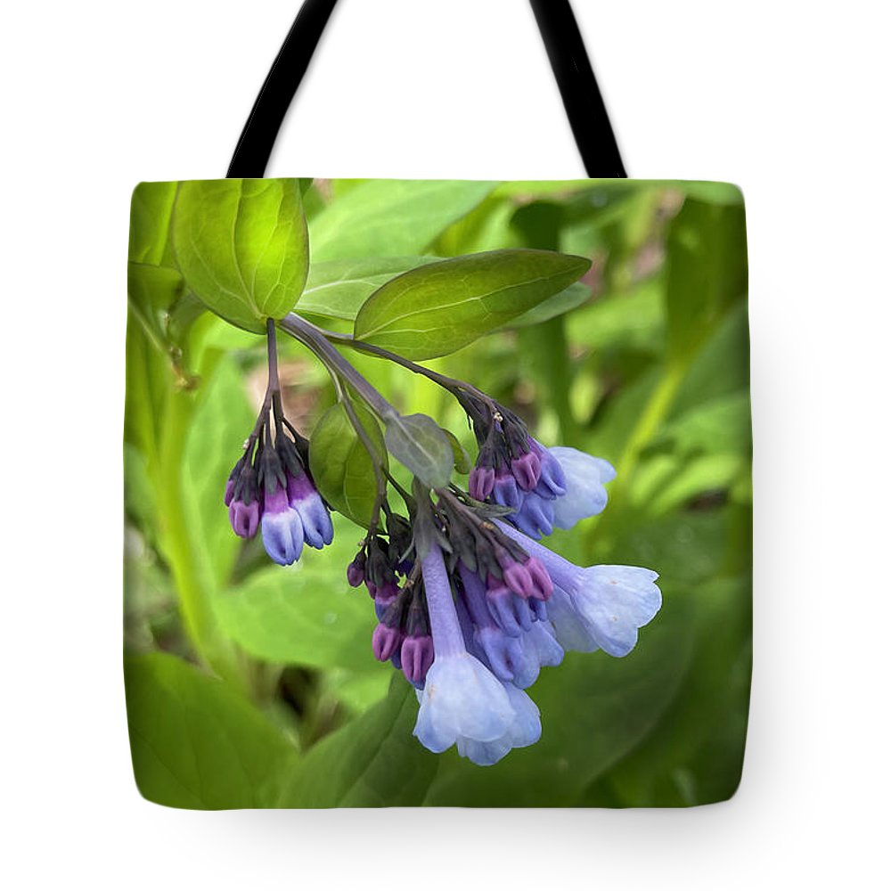 Blue and Purple April Wildflowers - Tote Bag