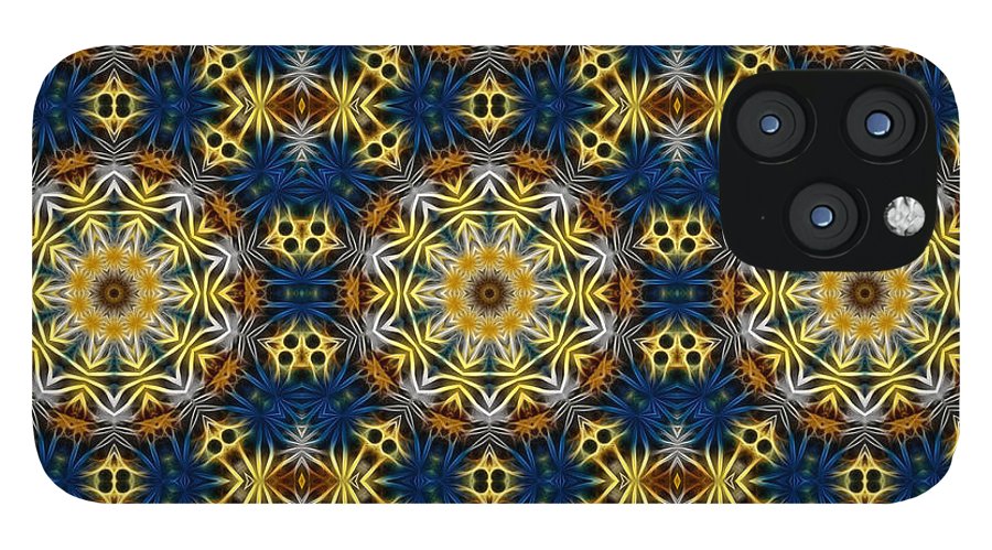 Blue and Yellow Kaleidoscope - Phone Case