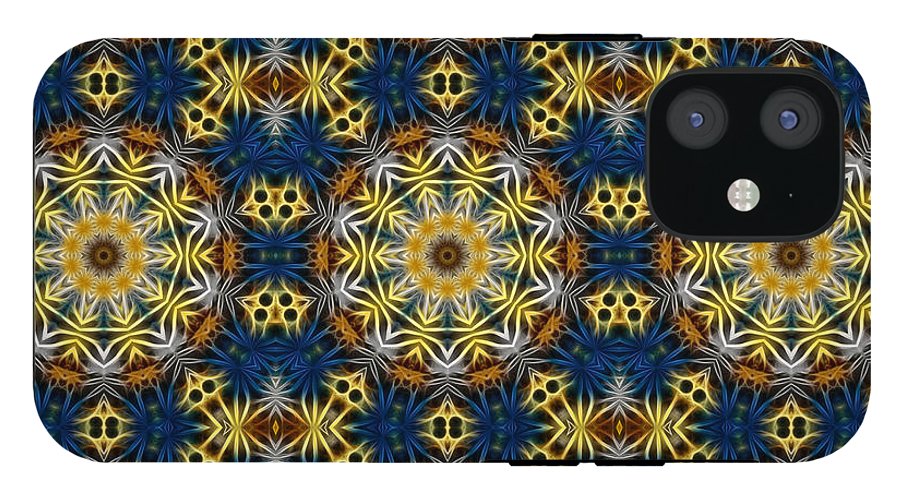 Blue and Yellow Kaleidoscope - Phone Case